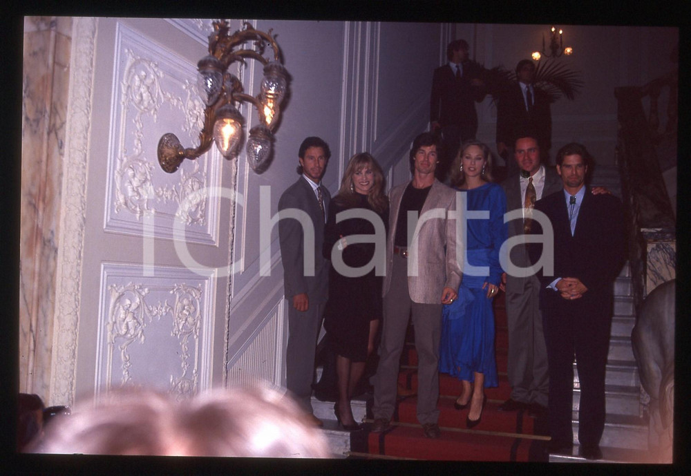 35mm vintage slide* 1990 ROMA Il cast di BEAUTIFUL al GRAND HOTEL PLAZA (9)