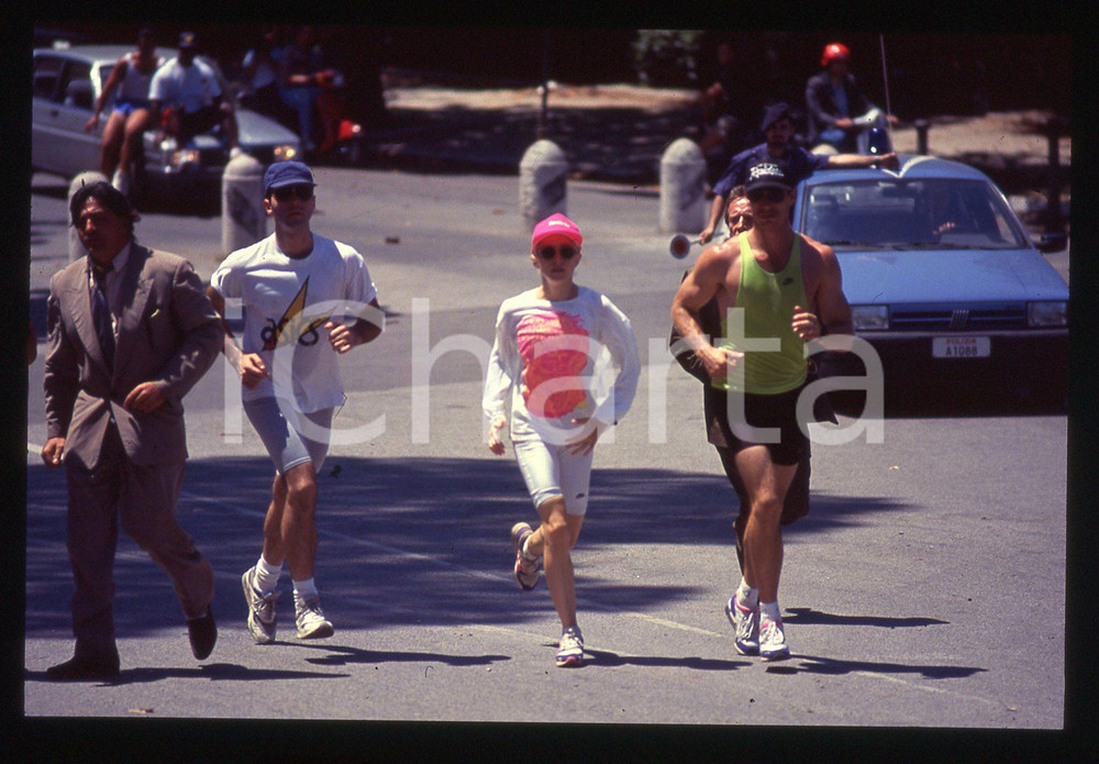 35mm vintage slide* 1990 ca ROMA MADONNA Louise Veronica CICCONE - Jogging 2