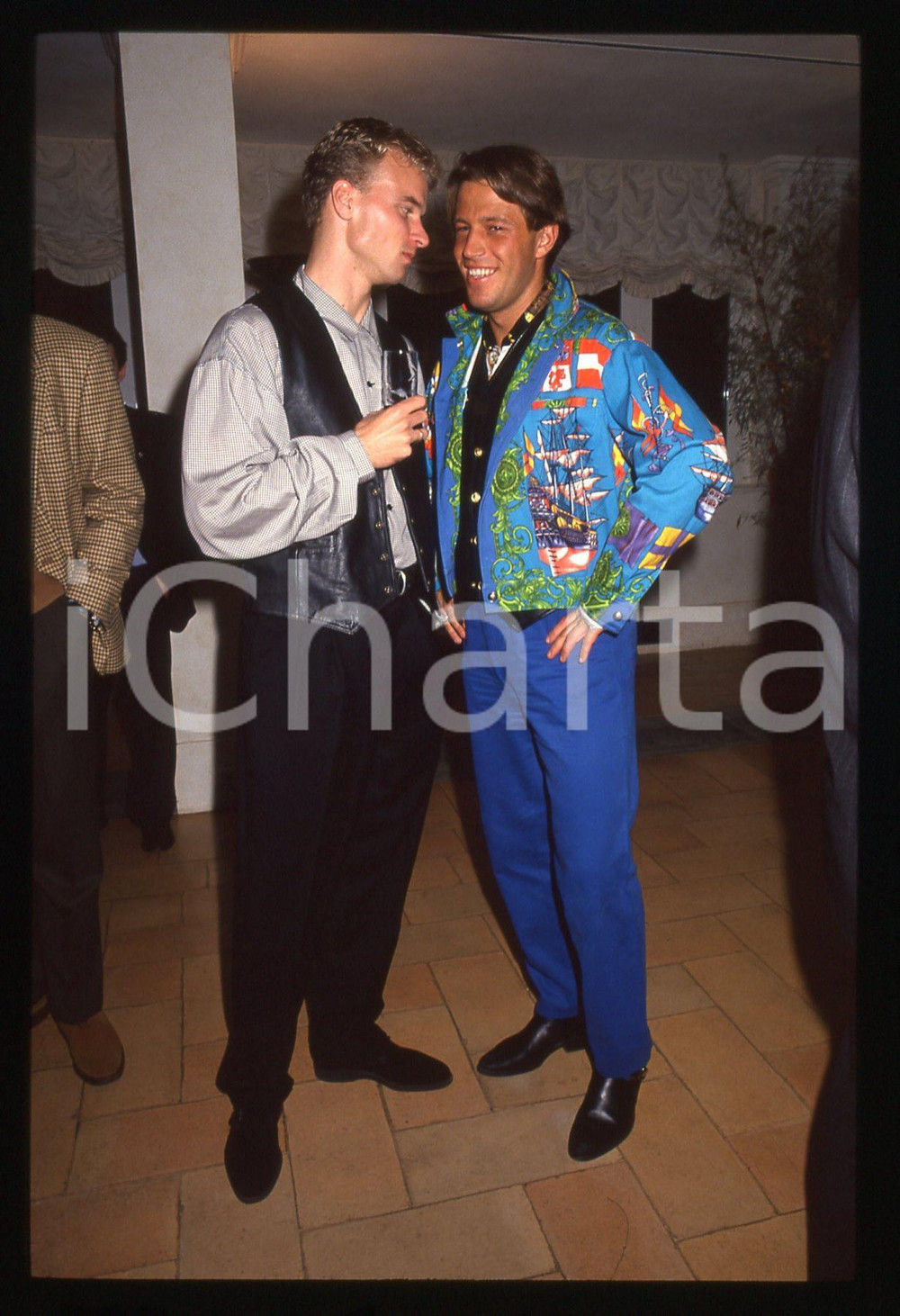 35mm vintage slide* 1993 ITALIA CALCIO Dennis BERGKAMP e Paolo TRAMEZZANI