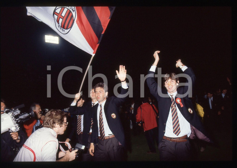 35mm vintage slide* 1988 MILANO Carlo ANCELOTTI Filippo GALLI Daniele MASSARO