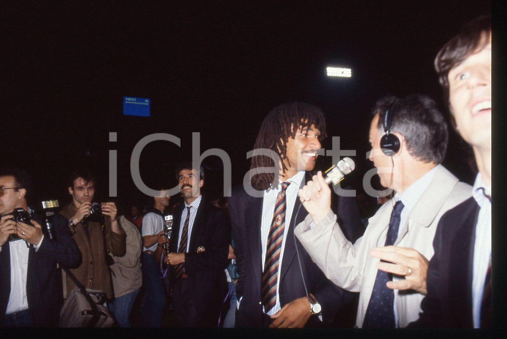 35mm vintage slide* 1988 Ruud GULLIT Pietro Paolo VIRDIS Scudetto AC MILAN