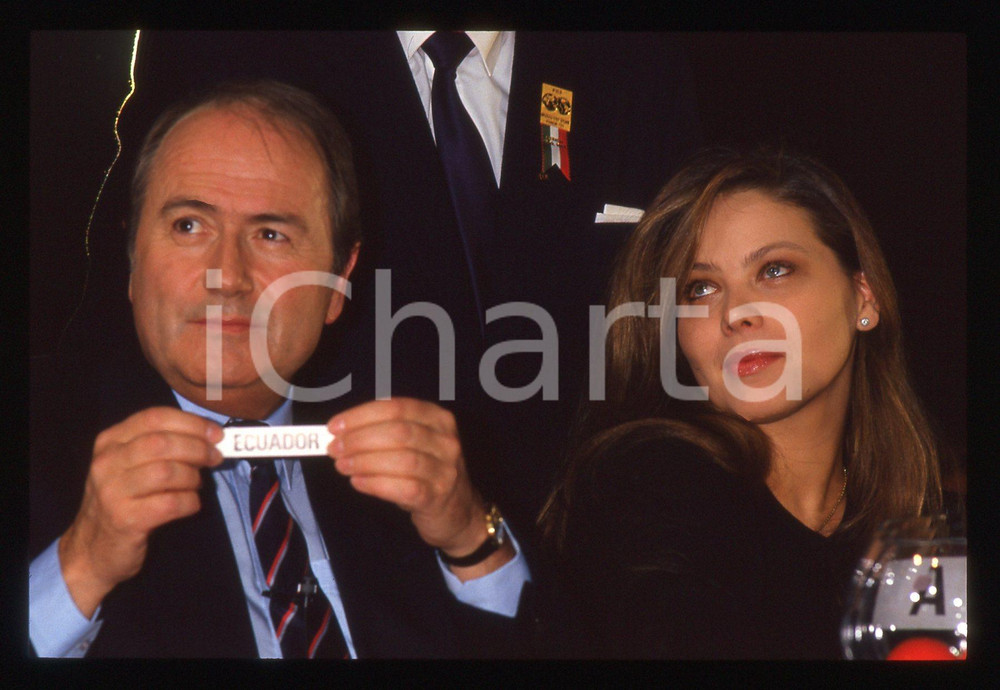 35mm vintage slide* 1989 ROMA Joseph BLATTER Ornella MUTI Gironi ITALIA '90
