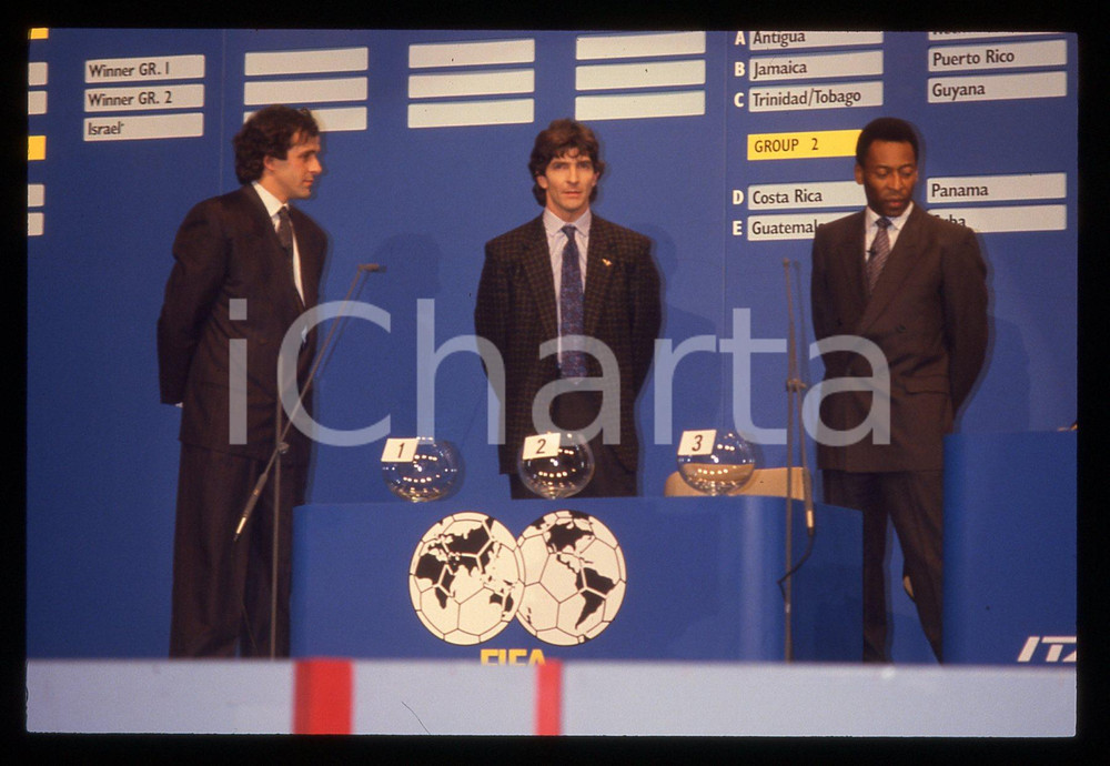 35mm vintage slide* 1989 ROMA PELÉ Paolo ROSSI Michel PLATINI Gironi ITALIA 90 6