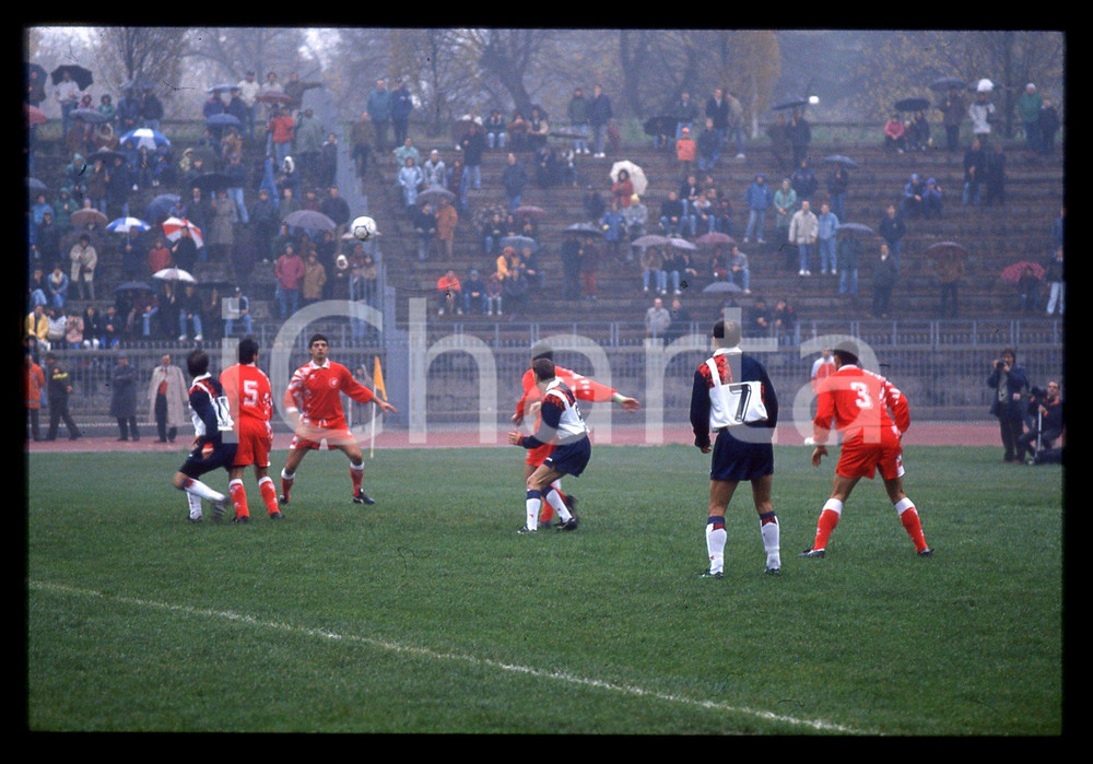 35mm vintage slide* 1990 ca MILANO CALCIO Piloti FORMULA 1 vs VIGILI DEL FUOCO 5