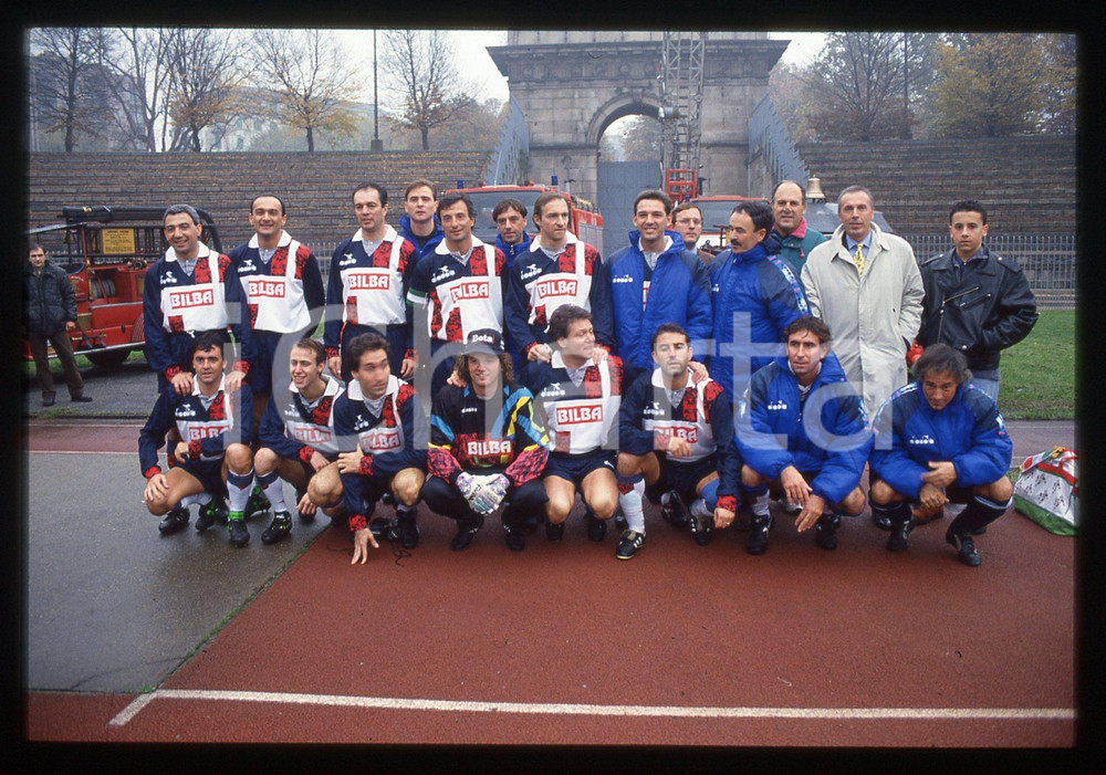 35mm vintage slide*1990 ca MILANO CALCIO Nazionale piloti F1 Luca BADOER Squadra
