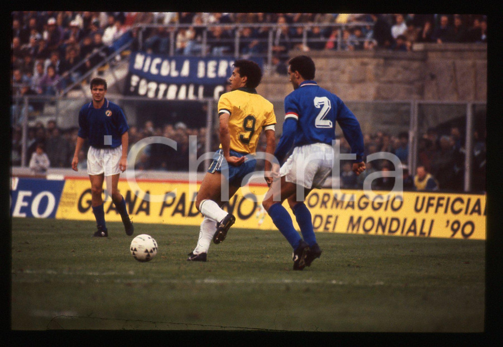 35mm vintage slide* 1989 BOLOGNA ITALIA vs BRASILE 0-1 - Incontro amichevole