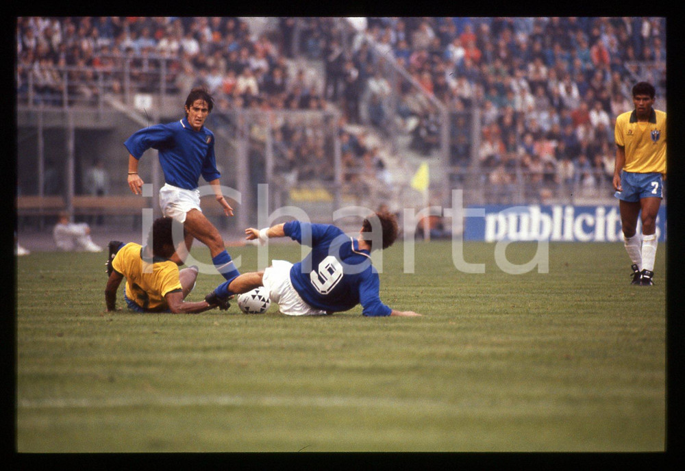 35mm vintage slide* 1989 BOLOGNA ITALIA vs BRASILE 0-1 Fernando DE NAPOLI (2)