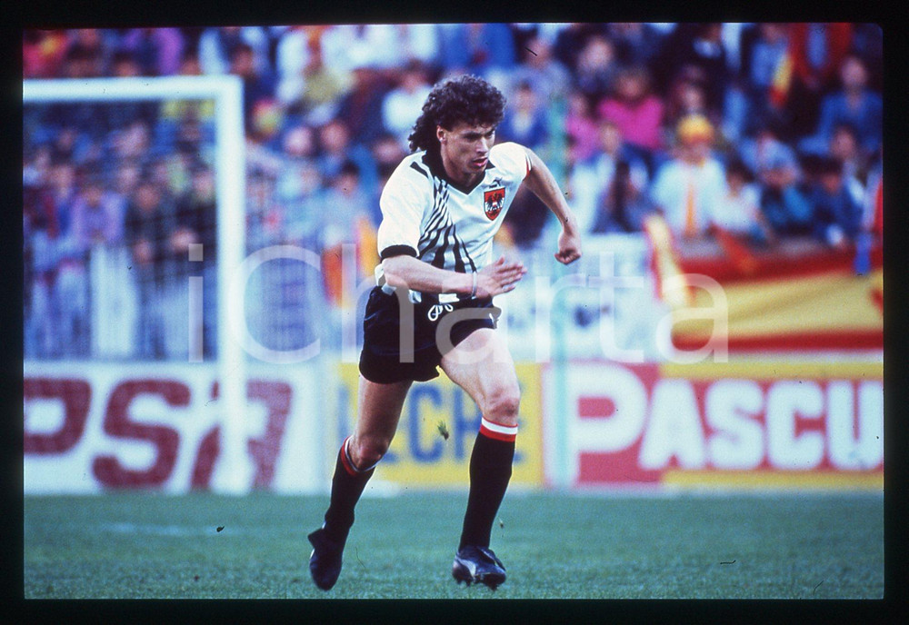 35mm vintage slide* 1990 MALAGA CALCIO SPAGNA vs AUSTRIA 2-3 - Toni POLSTER (3)
