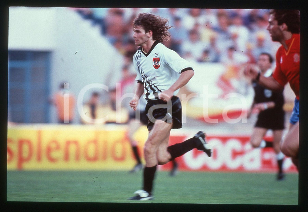 35mm vintage slide* 1990 MALAGA CALCIO SPAGNA vs AUSTRIA 2-3 - Peter ARTNER (2)