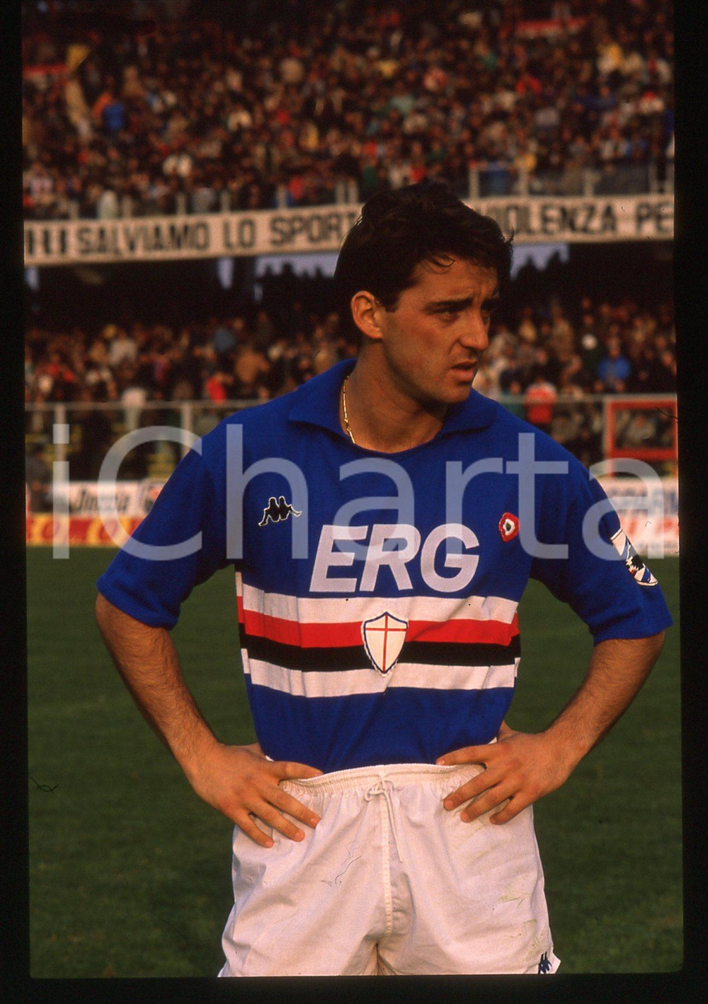 35mm vintage slide* 1989 CALCIO SERIE A CESENA vs SAMPDORIA Roberto MANCINI (2)