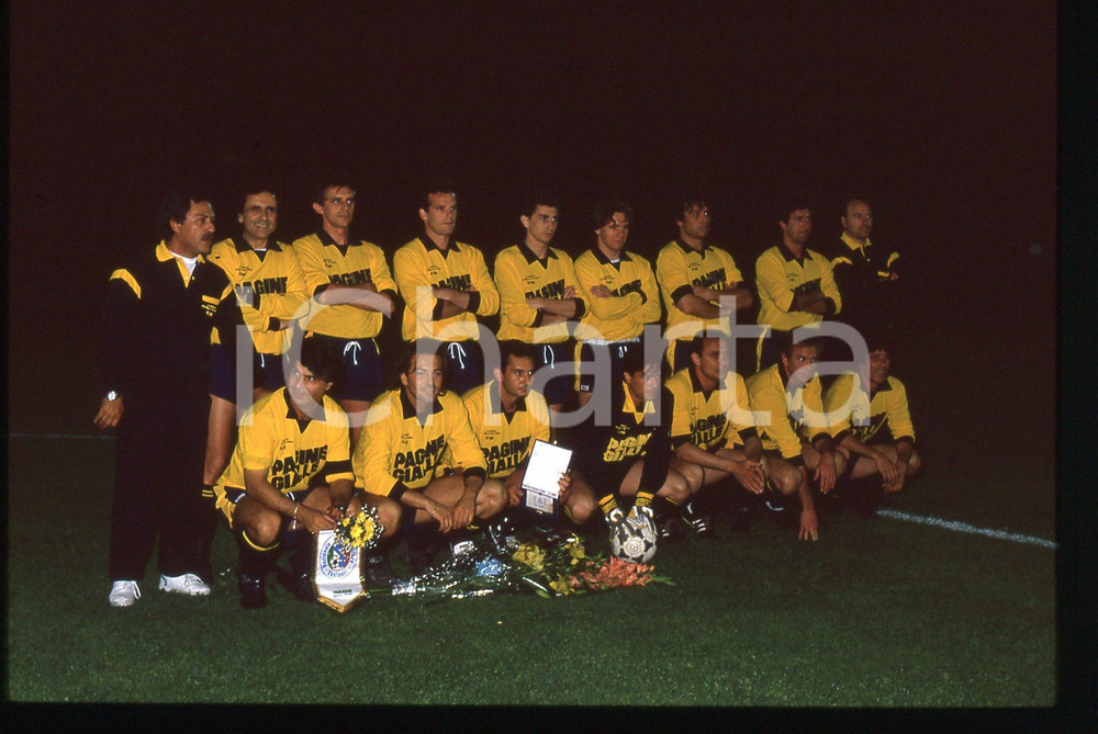 35mm vintage slide* 1990 ca ITALIA Nazionale Attori - Squadra e staff tecnico