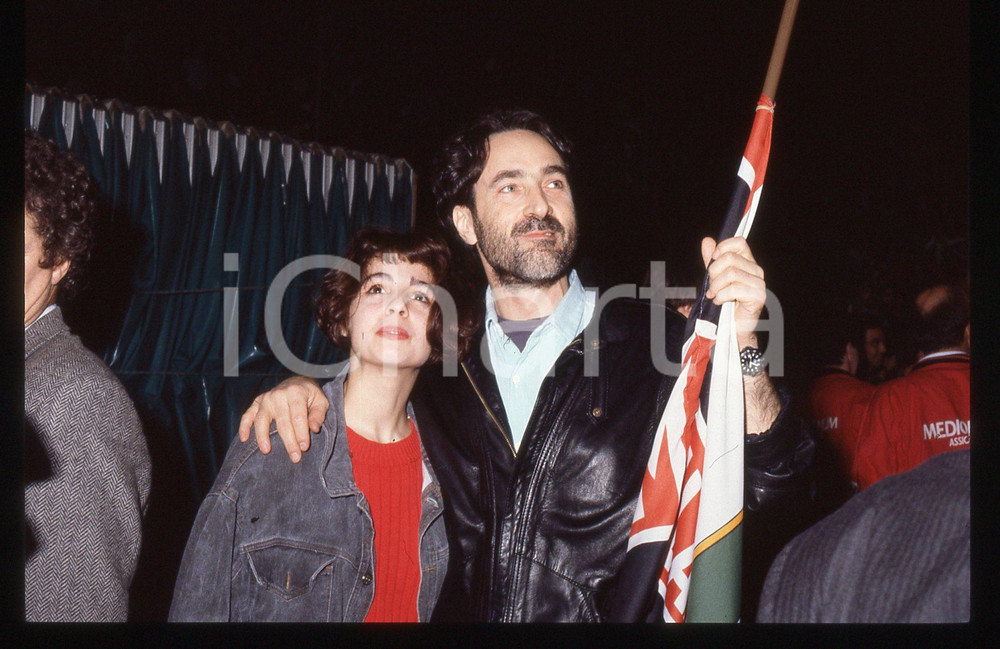 35mm vintage slide* 1988 MILANO Coppia di tifosi A.C. MILAN