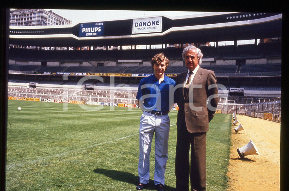35mm vintage slide* 1990 ca MADRID Emilio BUTRAGUENO Ramon MENDOZA - REAL MADRID