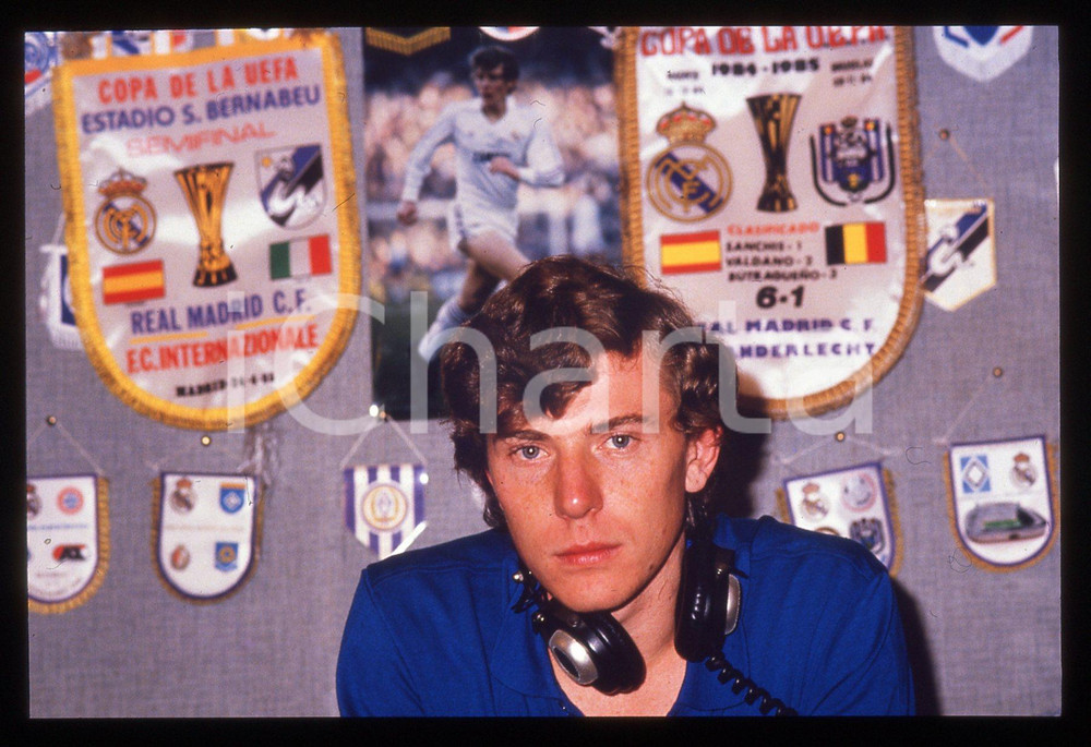 35mm vintage slide* 1990 ca REAL MADRID Emilio BUTRAGUENO Ritratto (4)