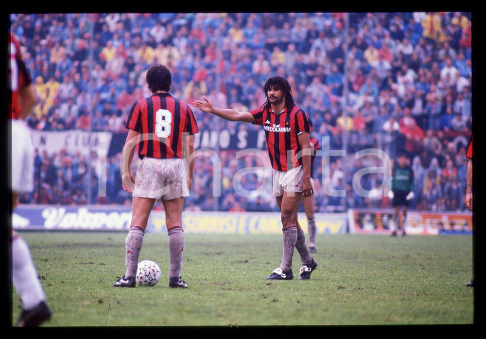 35mm vintage slide* 1988 CALCIO - MILAN vs REAL MADRID - Ruud GULLIT (2)