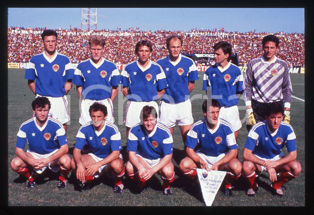 35mm vintage slide* 1989 JOAO PESSOA BRASILE JUGOSLAVIA 0-0 - calcio