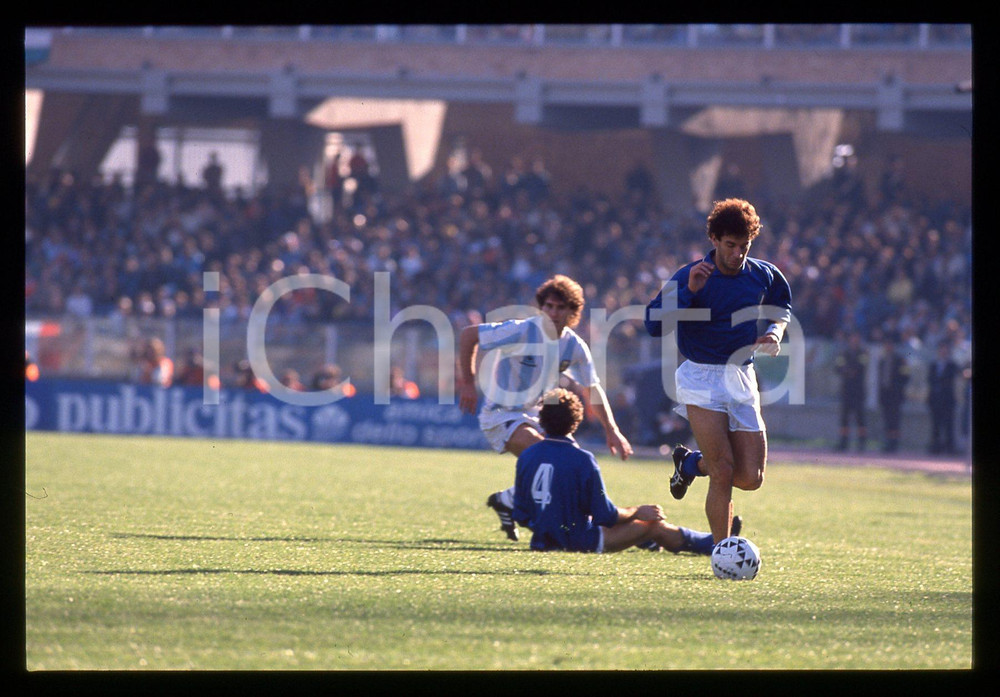 35mm vintage slide* 1989 CAGLIARI ITALIA ARGENTINA 0-0 - Gianluca VIALLI (2)