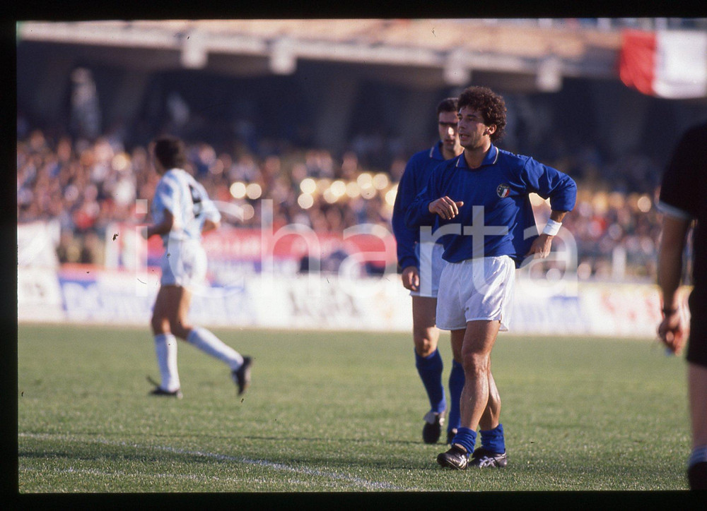 35mm vintage slide* 1989 CAGLIARI ITALIA ARGENTINA 0-0 - Gianluca VIALLI (3)