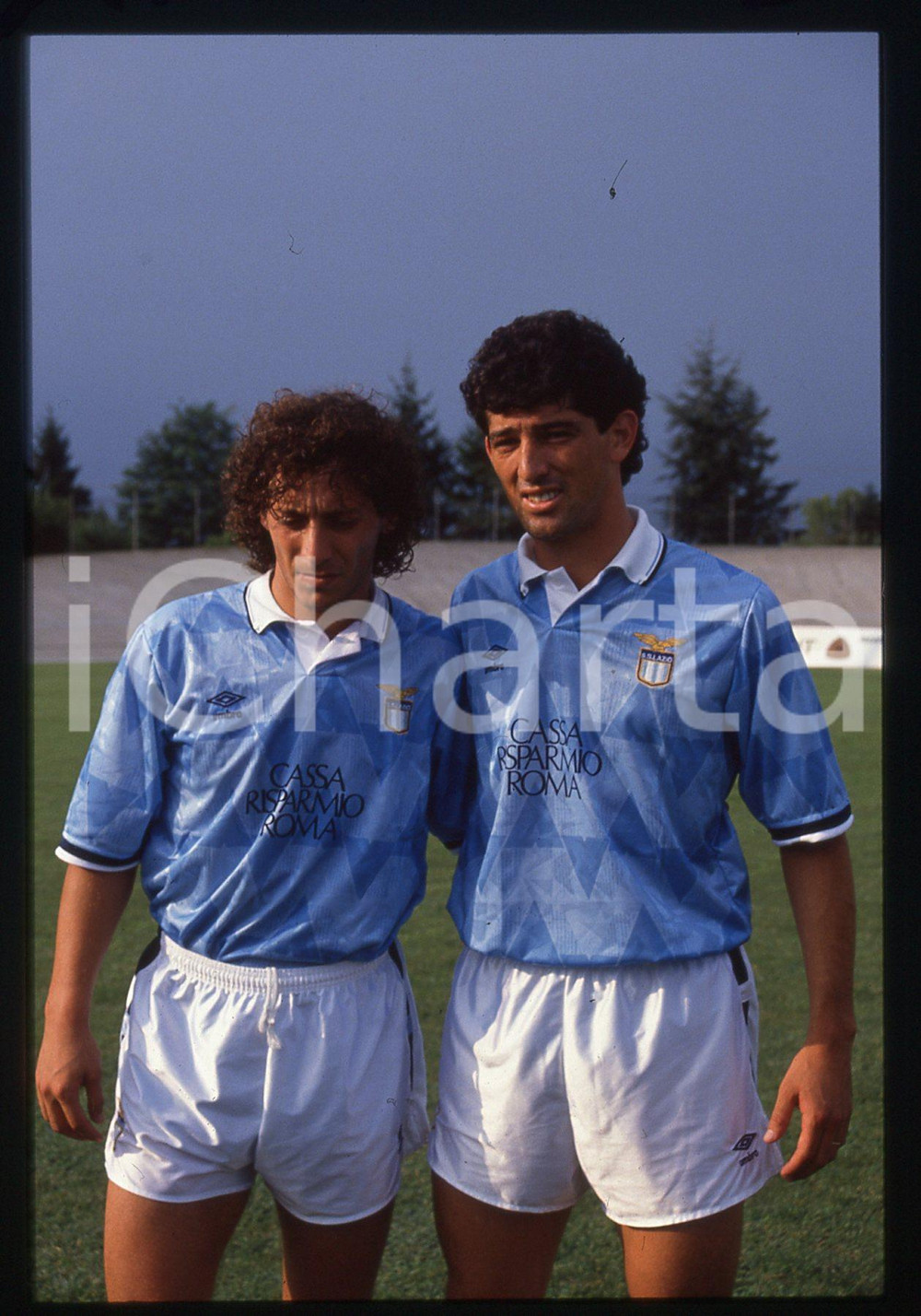 35mm vintage slide* 1989 CALCIO - S.S. LAZIO Pedro Antonio TROGLIO e AMARILDO