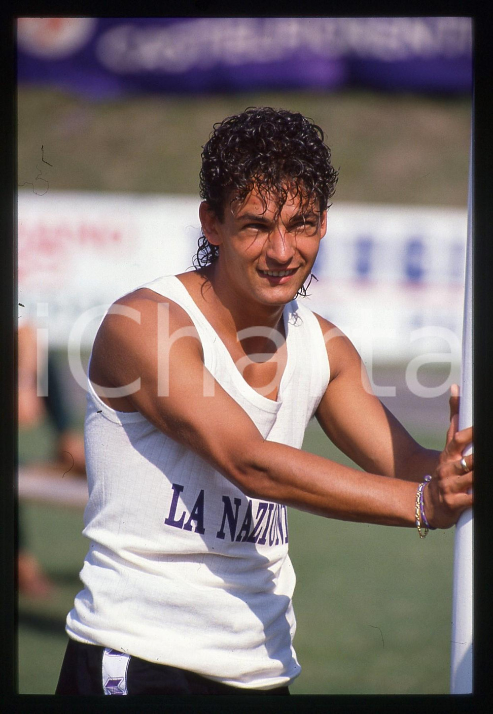 35mm vintage slide* 1989 A.C. FIORENTINA Roberto BAGGIO durante l'allenamento