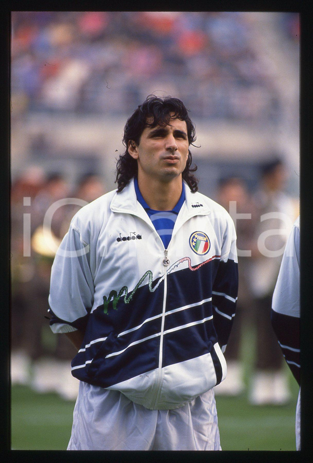 35mm vintage slide* 1989 CALCIO - ITALIA vs BRASILE Andrea CARNEVALE - Ritratto