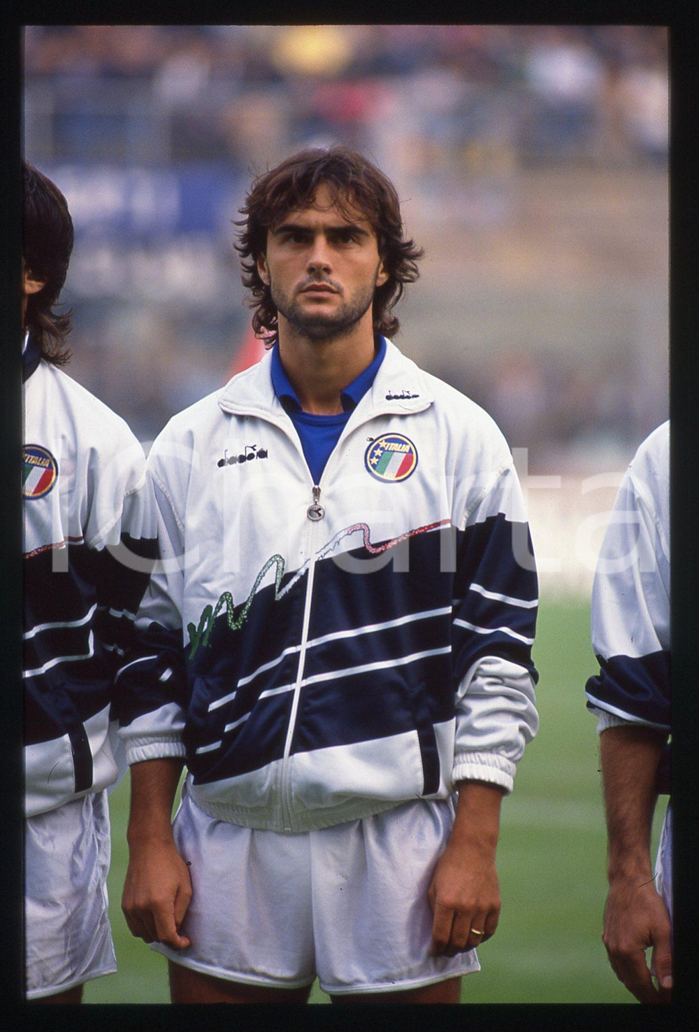 35mm vintage slide* 1989 CALCIO - ITALIA vs BRASILE Giuseppe GIANNINI - Ritratto