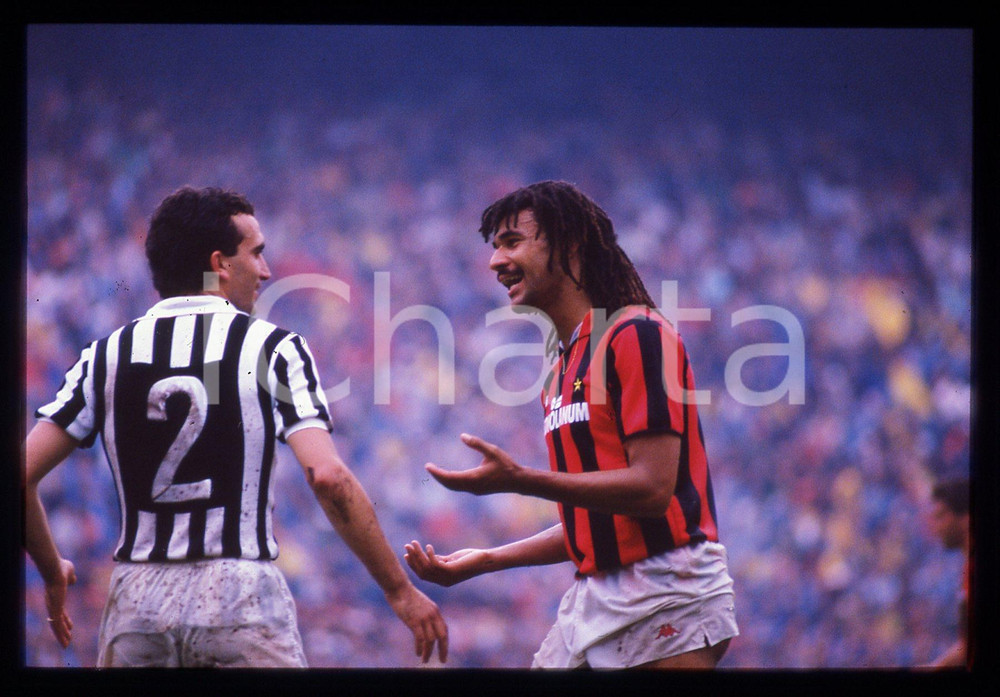 35mm vintage slide* 1988 SERIE A MILAN JUVENTUS 0-0-Ruud GULLIT Pasquale BRUNO 2