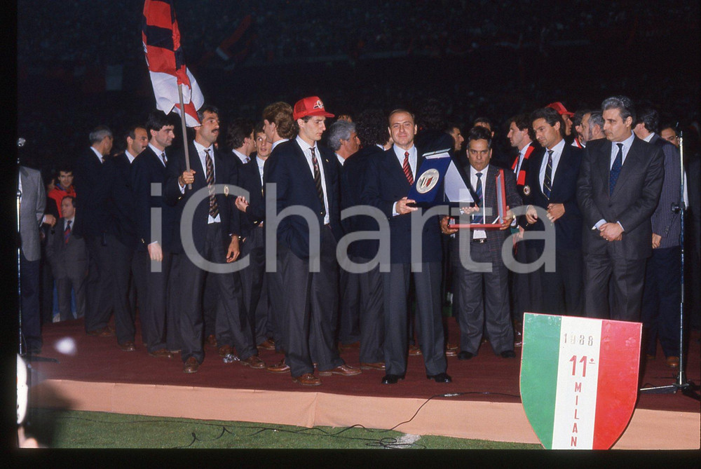 35mm vintage slide* 1988 MILANO Silvio BERLUSCONI Premiazione Scudetto MILAN (3)