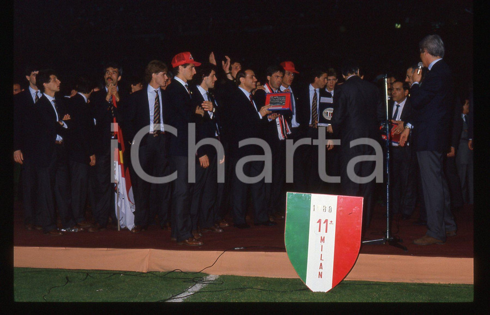 35mm vintage slide* 1988 MILANO Silvio BERLUSCONI Premiazione Scudetto MILAN (4)