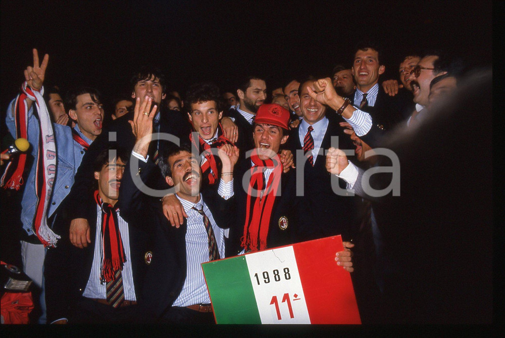 35mm vintage slide* 1988 MILANO Paolo MALDINI Pietro Paolo VIRDIS Scudetto MILAN