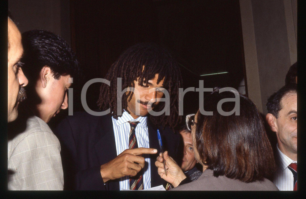 35mm vintage slide* 1988 AC MILAN 11° Scudetto - Ruud GULLIT firma autografi