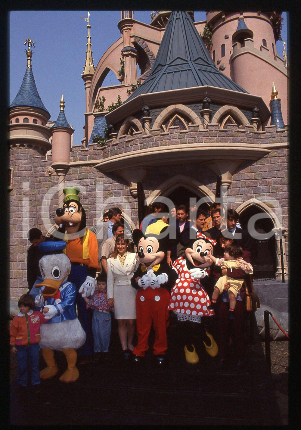 35mm vintage slide* 1990 ca MILANO Giocatori AC MILAN ad evento WALT DISNEY (2)