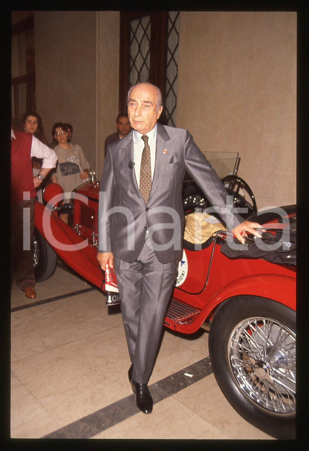 Fotografia d epoca originale 35mm vintage slide 1990 ca MILLE MIGLIA Juan Manuel FANGIO ALFA ROMEO 8C 2300 4 1
