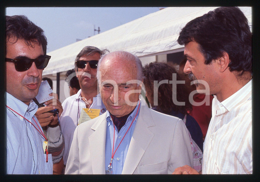 Fotografia d epoca originale 35mm vintage slide 1990 ca ITALIA FORMULA 1 Juan Manuel FANGIO  Ritratto 1