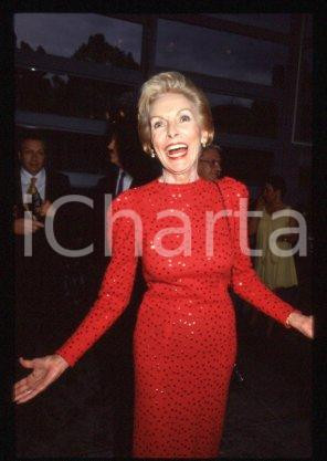 35mm vintage slide* 1988 CINEMA American actress Janet LEIGH in red dress (69)