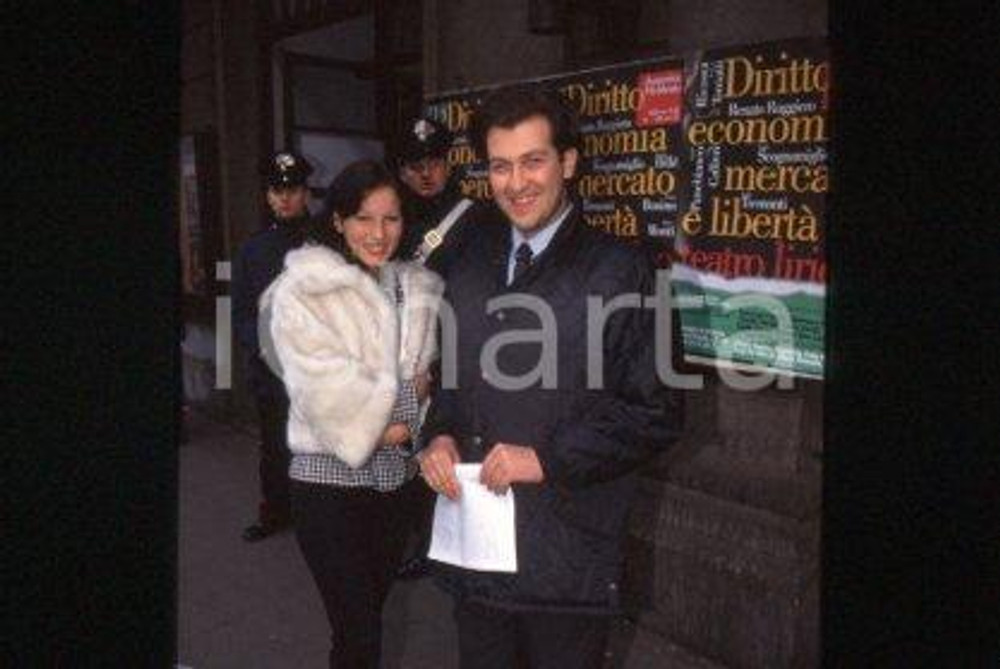 35mm vintage slide* 1995ca ITALY National Alliance Angelo BERTOGLIO Politician 1