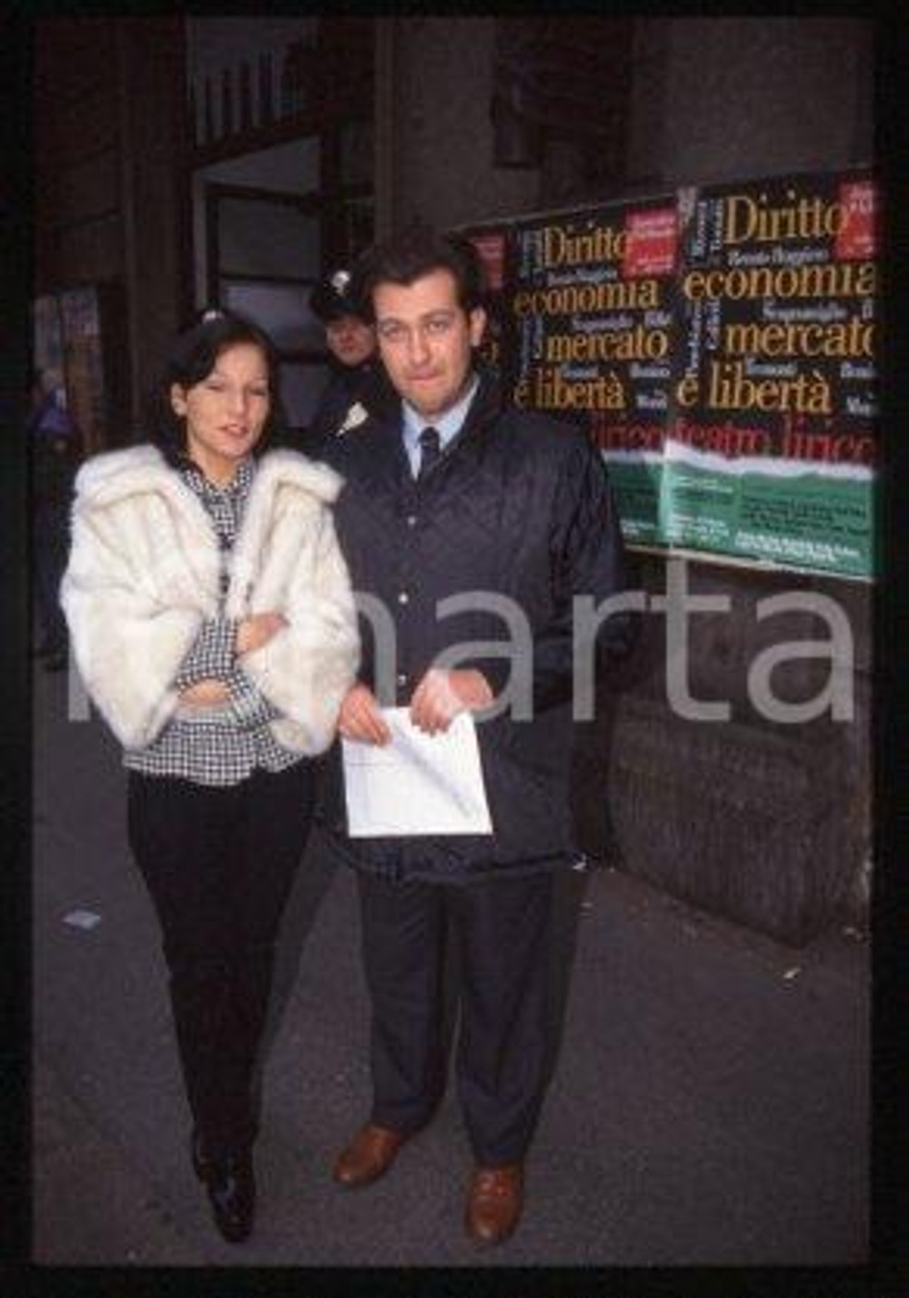 35mm vintage slide* 1995ca ITALY National Alliance Angelo BERTOGLIO Politician 4