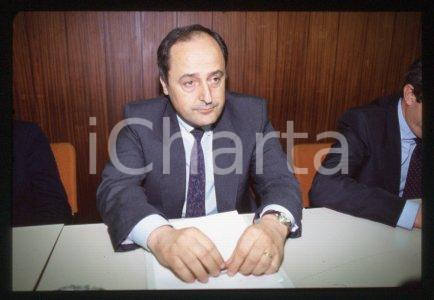 35mm vintage slide* 1990 ca ITALY Adriano MUSI Assistant secretary of the UIL 2