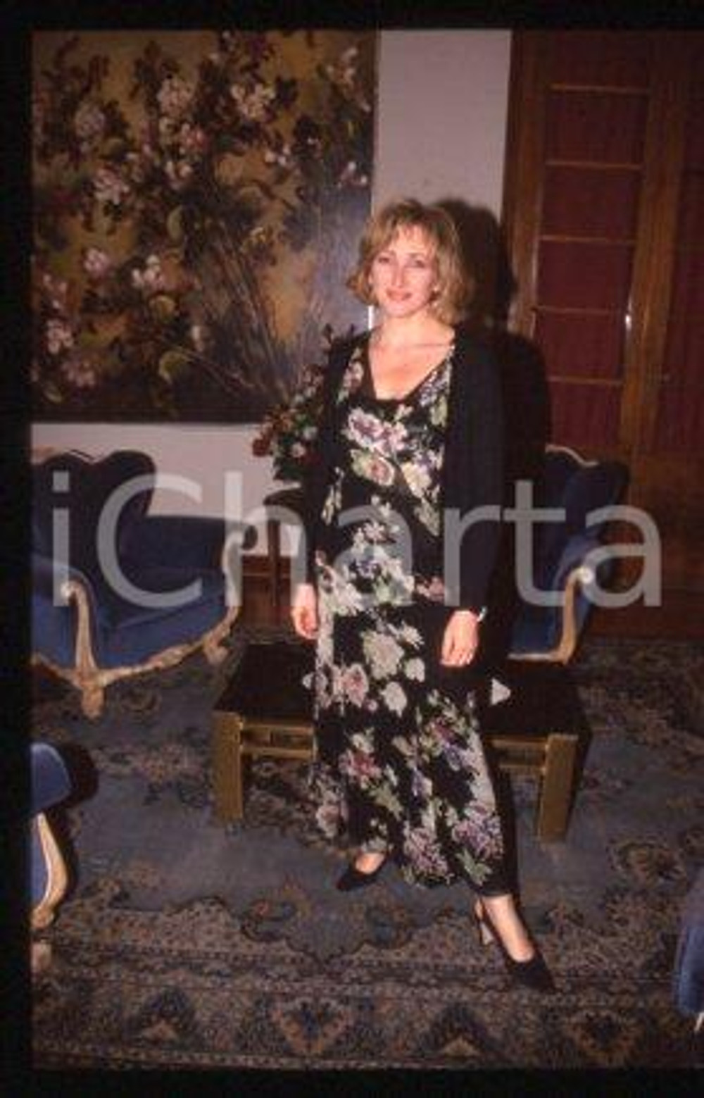 35mm vintage slide* 1998 ca RAI1 UN MEDICO IN FAMIGLIA Lunetta SAVINO Actress 25