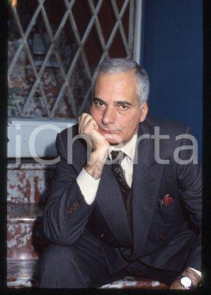 35mm vintage slide* 1985 ca ITALY Portrait of painter & writer Ruggero SAVINIO 9