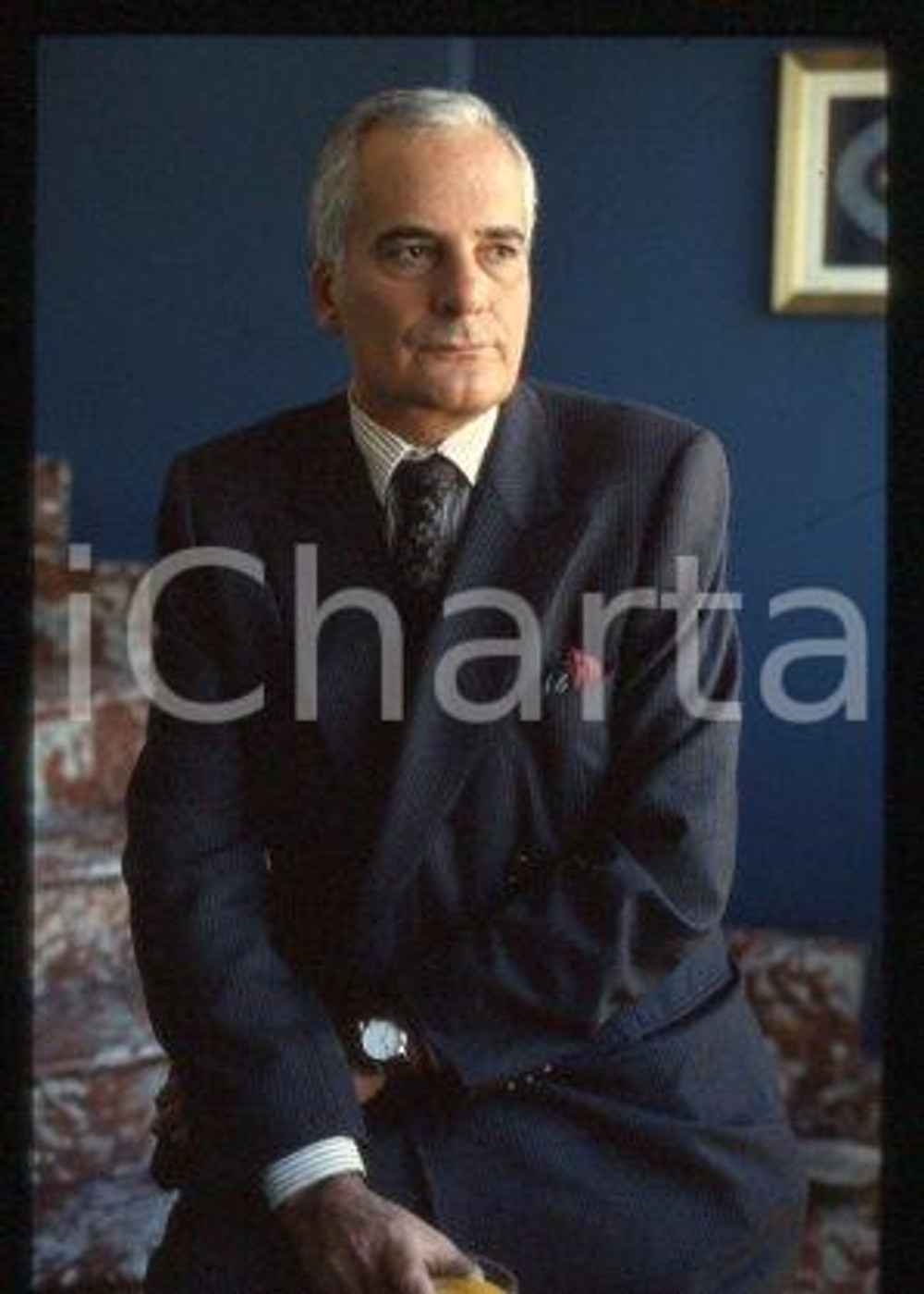 35mm vintage slide* 1985ca ITALY Portrait of painter & writer Ruggero SAVINIO 19
