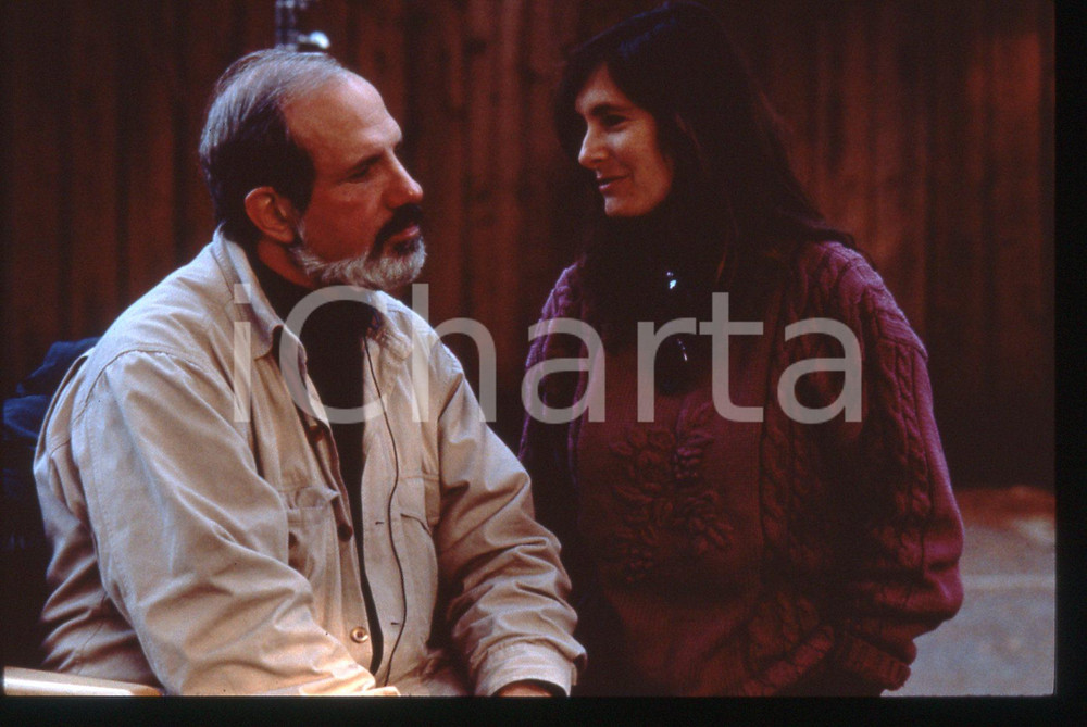 35mm vintage slide* 1992 RAISING CAIN Brian DE PALMA durante le riprese Ritratto
