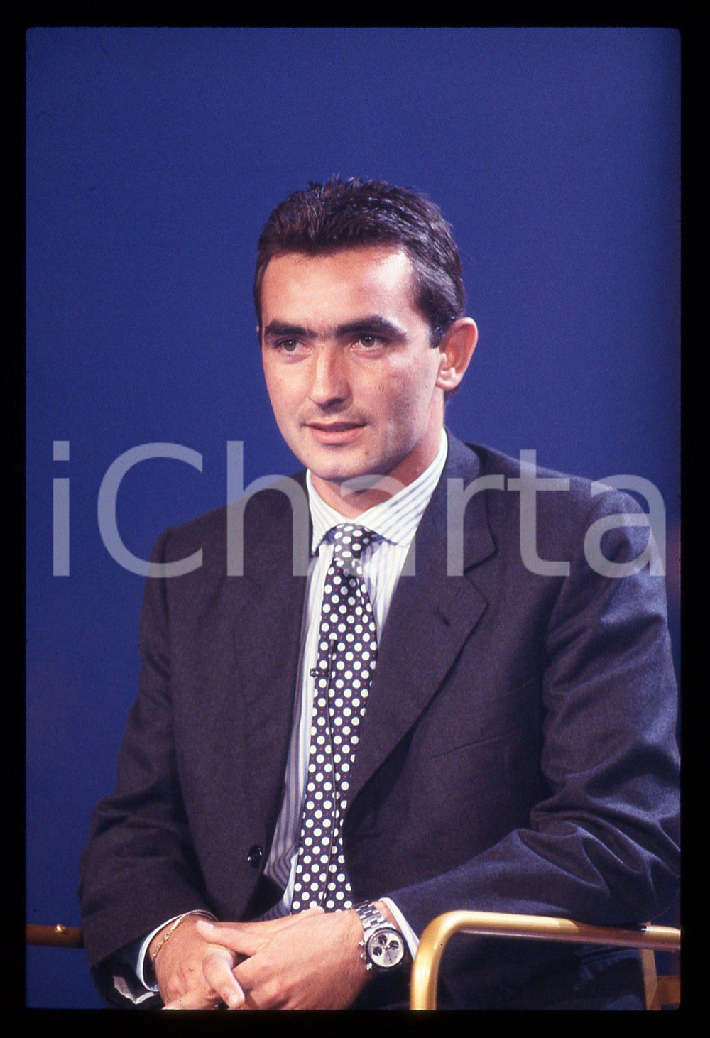 35mm vintage slide* 1990 ca ITALIA CALCIO Massimo MAURO Ritratto calciatore (3)