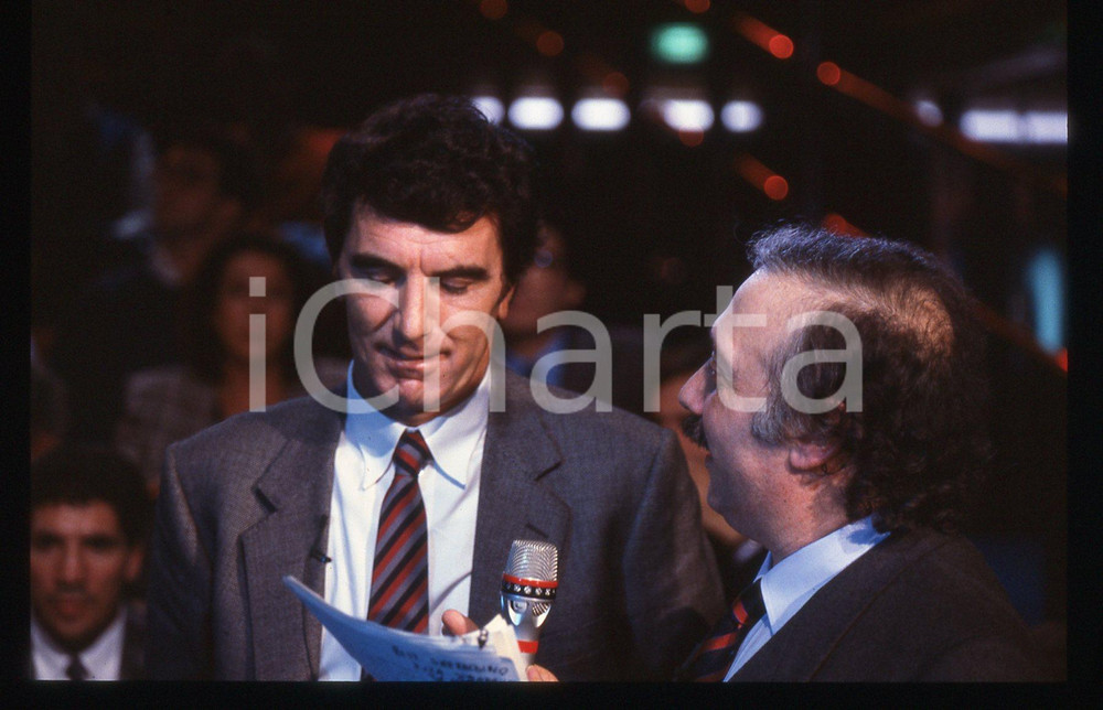 35mm vintage slide* 1990 ca ITALIA CALCIO Dino ZOFF intervistato da Gianni MINÀ