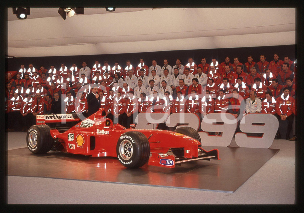 35mm vintage slide* 1999 MARANELLO FORMULA 1 Jean TODT presenta FERRARI F399