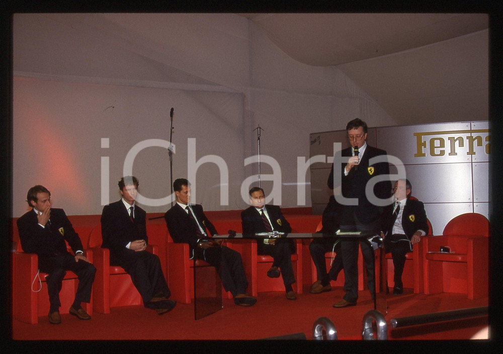 35mm vintage slide* 1998 MARANELLO Michael SCHUMACHER Presentazione FERRARI F300