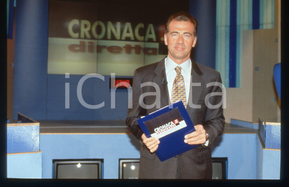 35mm vintage slide* 1998 RAI 2 CRONACA IN DIRETTA Michele CUCUZZA - Ritratto