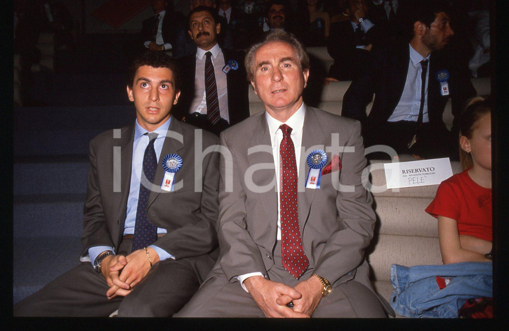 35mm vintage slide* 1989 ITALIA CALCIO Azeglio e Gianluca VICINI - Ritratto