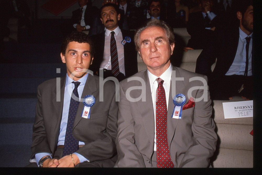 35mm vintage slide* 1989 ITALIA CALCIO Azeglio e Gianluca VICINI - Ritratto (2)