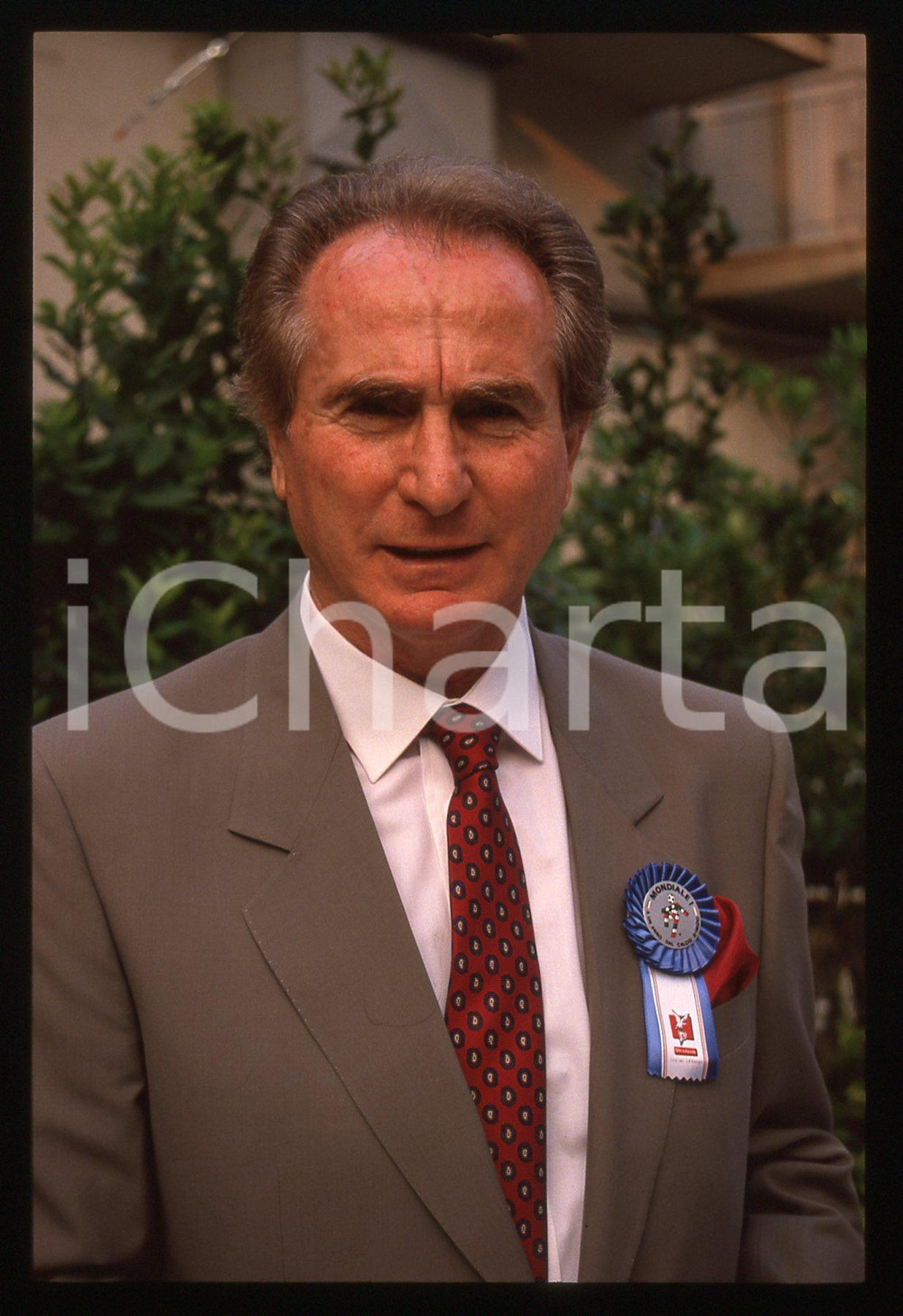 35mm vintage slide* 1989 ITALIA CALCIO Azeglio VICINI Ritratto dell'allenatore 